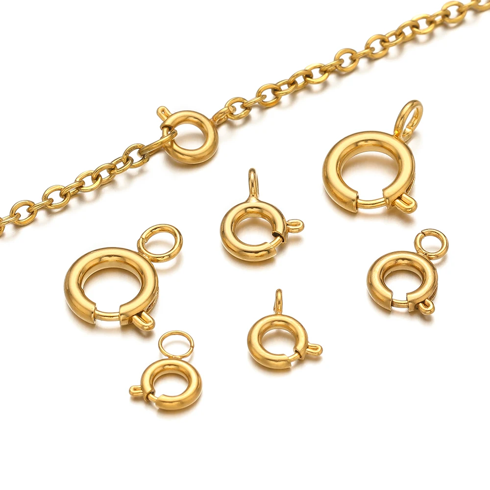 Jewelry Making Metal - 10 шт. круглых пружинных застежек-карабинов из