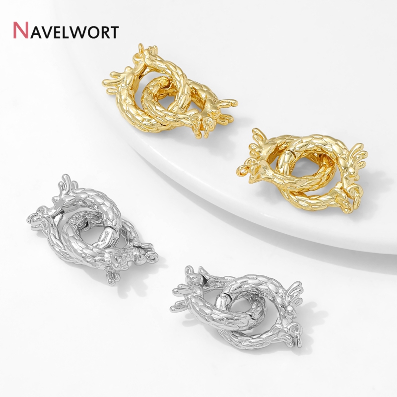 Jewelry Making Items - Застежки-коннекторы в форме дракона из латуни