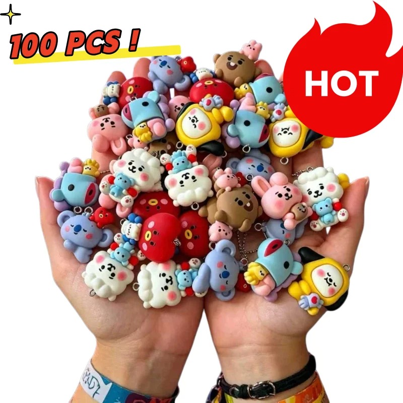 Jewelry Making Accessories - 7 шт. смоляных мультяшных шармов BT21