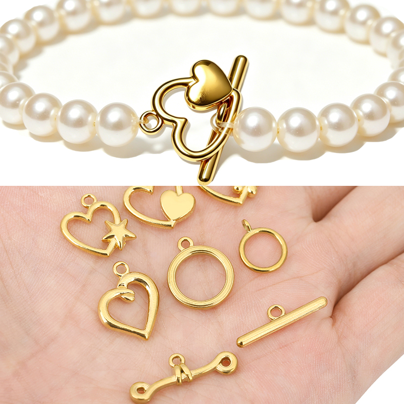 Jewelry Making Factory - 5 комплектов PVD-покрытых нержавеющих застежек-тогглов, не