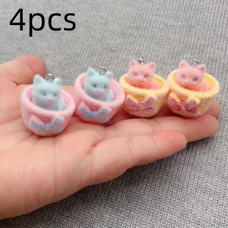 4 шт. 3D-подвески в виде кошек – обзор и цена Jewelry Making Accessories