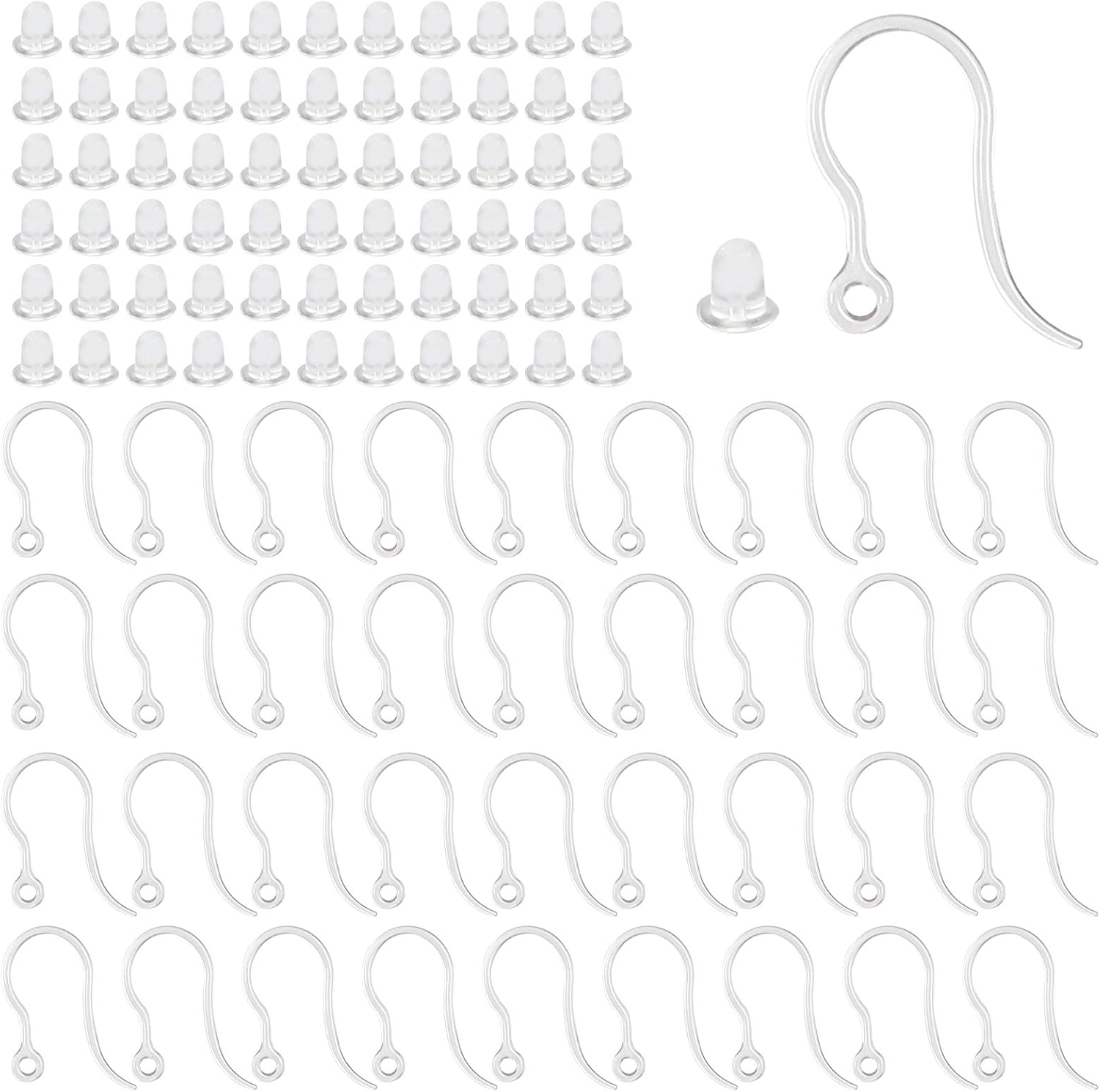 40 шт. прозрачные пластиковые  – обзор и цена Jewelry Making Factory